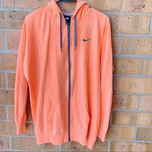 Nike Bright Pastel Orange Zip Up Hoodie